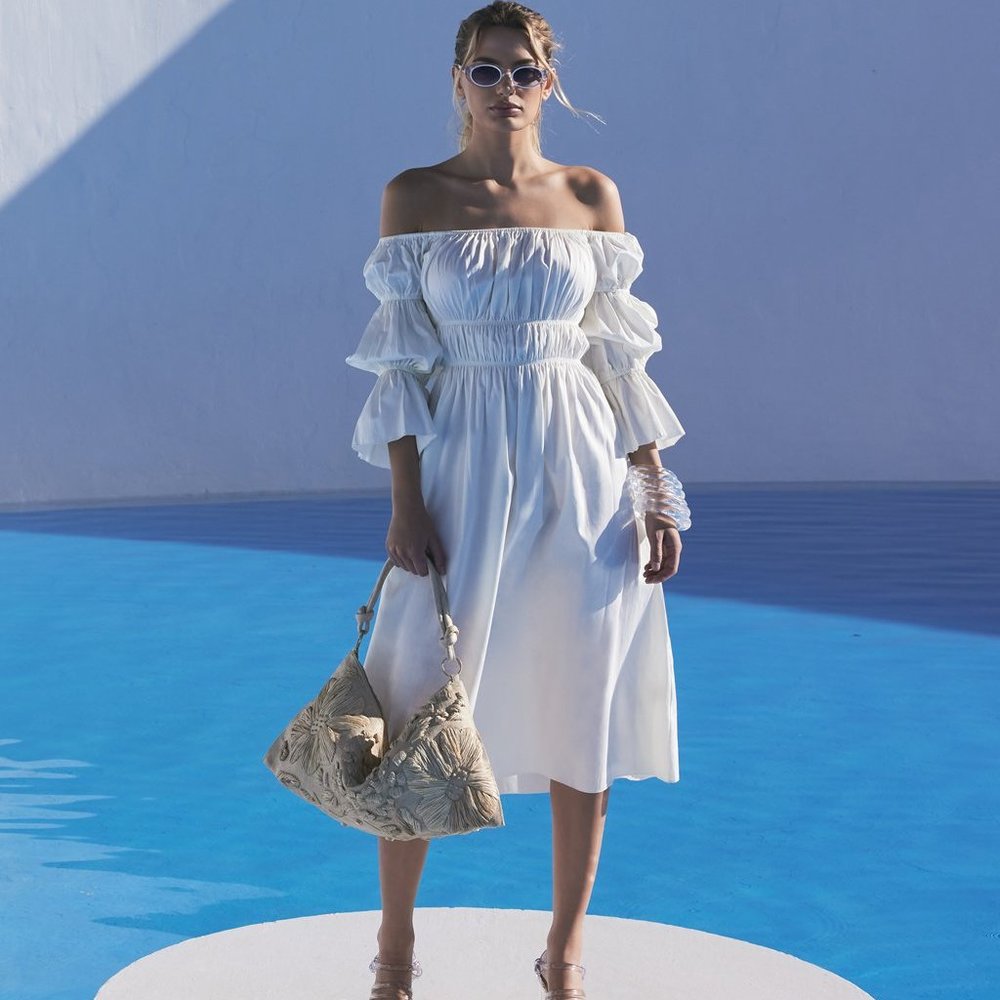 Cult Gaia Off-White Stella Dress [S]